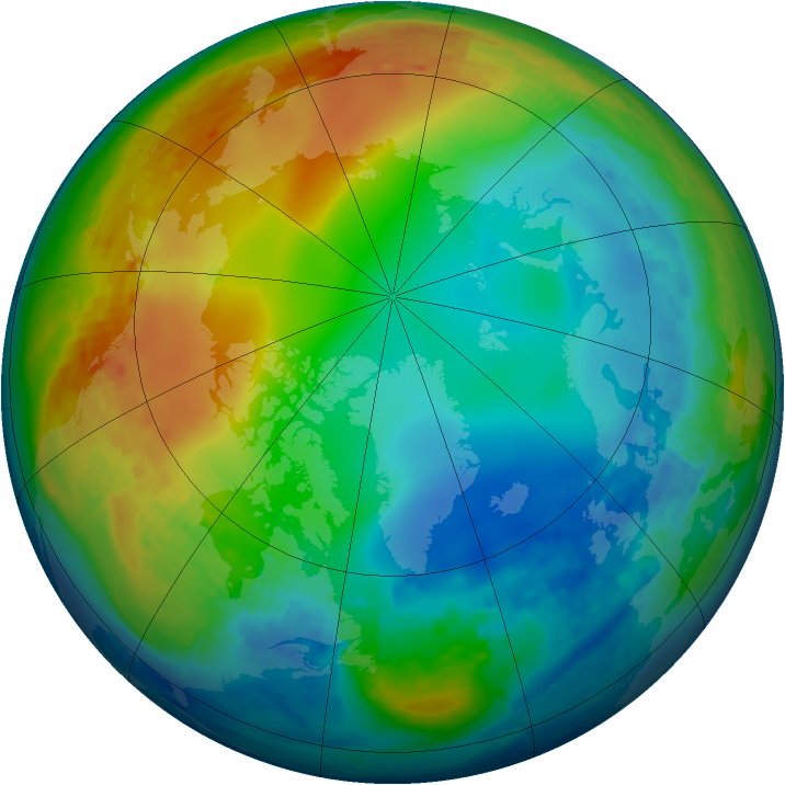 Arctic ozone map for 20 December 2002